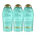 OGX Hydration + Sea Kelp & Hyaluronic Acid Sulfate-Free Lightly Moisturizing Body Scrub with Black Rice, Gentle Exfoliating Daily Body Wash to Soften & Smooth Skin, 19.5 Fl Oz (pack of 3)