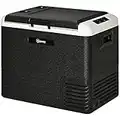 Outsunny 50L Car Refrigerator, Portable Compressor Car Fridge Freezer, Electric Cooler Box with 12/24V DC and 110-240V AC for Camping, Driving, Picnic, Down to -20℃