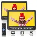 10.5" Dual Screen Portable DVD Player for Car, Arafuna Rechargable Car DVD Player with Full HD Digital Signal Transmission, Headrest DVD Player Support USB/SD, Regions Free(1 Player+1 Monitor)