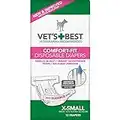 Vet's Best Comfort Fit Dog Diapers | Disposable Female Dog Diapers | Absorbent with Leak Proof Fit | X-Small, 12 Count