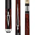 Pure X 58" 2-Piece North American Hard Maple Billiard Pool Cue Stick, Walnut, 18.5oz