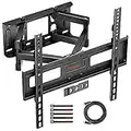 Redbat TV Wall Mount for 23-60 Inch LED LCD Flat & Curved TVs, Swivels Tilts & Rotates, Extendable & Retractable TV Wall Bracket Holds up to 45kg, Max VESA 400x400mm