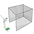 Aoneky GolfKäfignetz 3Mx3Mx3M, quadratisches Gitter 2,5x2,5 cm, Seil 3mm - Übungskäfig für Golf, Baseball, Kickball, Hockey Outdoor Indoor Garten (OHNE Rahmen)