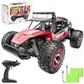 BEZGAR TB141 RC Cars-1:14 Scale Remote Control Car, 2WD High Speed 20 Km/h All Terrains Electric Toy Off Road RC Car Vehicle Truck Crawler with Two Rechargeable Batteries for Boys Kids and Adults