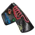 FLTRADE Thumb Design PU Golf Putter Head Covers Headcover with Velcro Fastening For Scotty Cameron Taylormade and other All Brands Blade Headcovers,Black