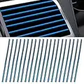 KINBOM 20 Piezas 19,5cm Tira Decorativa Coche Interior Tiras Decorativa para Ventilación de Automóvil Molduras Interiores para Aire Acondicionado de Automóvil Salida de Ventilación Rejillas (Azul)