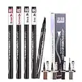 4 PCs Pour Les Sourcils 4 Embouts Crayon à Sourcils Liquide ExtrêMement Fin Grain Sculpté Paquet De Sourcils éTanche Durable Sourcils Facile Aucune DéColoration Aucun Vertige