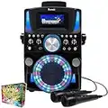 Mr Entertainer Groovebox Bluetooth CDG Karaoke Machine. Built in Screen & Disco Lights. Includes Songs & Microphones (Wired Microphones + 200 Songs)