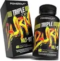 powercut Triple Burn MLT-97 Weight Loss Fat Burner Diet Pills for Women & Men - Appetite Suppressant - 60 Capsules