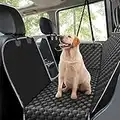 Taygeer Funda Coche Perr, Protector Coche Perro Antideslizante Impermeable y Lavable, Alfombra de Asiento Coche Perro de Estilo Hamaca, Cubre Asientos Coche Perro con Ventana de Malla Visible, Negro