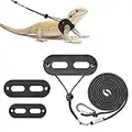 ASOCEA 3 Size Bearded Dragon lizard Harness Leash Adjustable Reptile Outdoor Nylon Rope Walking Lead for Gecko Amphibians Chameleon Baby Iguana (S,M,L)