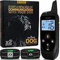 INVIROX Dog Shock Collar for Large Dog X2 [2024 Edition] 123 Levels Dog Training Collar 1100yd Range, 100% Waterproof, Rechargeable Electric Dog Collars for Medium Dogs, E Collar for Large Dogs