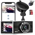 2.5K Dash Cam Front and Rear POYBPCY Dash Cam 2560x1440P Quad HD Dual Dash Camera for Cars,with WiFi Super Night Vision 32GB Card Parking Mode 170° Wide Angle G-Sensor WDR Support Mobile APP