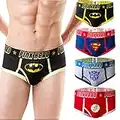 PINKHERO Slip Homme sous-Vêtements Homme Culotte Superman pour Batman Marvel Caleçons Slips