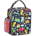 Toddler Lunch Bag for Kids Lunch Box, Dinosaur Lunch Boxes For Boys Lunch Bag,Insulated Reusable Lunch Bag with Waterproof Liner, Thermal Meal Container Tote for Girls & Boys & Women, Dinosaur Style