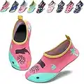 todaysunny Kids Water Shoes Boys Girls Toddler Aqua Socks Barefoot Swim Beach Shoes Quick-Dry Non-Slip Ultra Light Pool Surf Shoes for Little Big Kid Water Socks