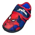 SPIDERMAN Chaussons Enfant Garçon 2 à 8 Ans, Pantoufle Super Héros Confortable 26 EU, Chaussure d’Intérieur Marvel Avengers Spider Man, Chausson Maternelle à Scratch Jolie, idéal pour l’École, Bleu