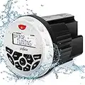 Wasserdicht Bluetooth Marine Stereo-Empfänger mit MP3 Player am DAB+/AM/FM Radio und Streaming Musik auf Booten Golf Carts und Spa (DAB+) White