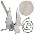 WindRider Superior Boat Anchor Kit Fluke Anchor with Anchor Chain and Anchor Rope Boat Anchors for Pontoon, Sail, Small Boats, Boat Anchors for 25' Boats The Perfect Pontoon Boat Accessories