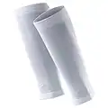 DANISH ENDURANCE Graduated Calf Compression Sleeves 21-26 mmHG for Men & Women, Solid White, Large