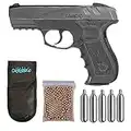 Pack Pistola perdigon Gamo GP-20 Combat. Calibre 4,5mm + Funda Portabombonas + balines + Bombonas co2