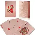 wdede Carte da Poker, Oro Rosa Carte da Gioco in Plastica Impermeabili, Novità Strumenti di Gioco del Poker Gioco di Famiglia, Carte da Poker Professionali Per Feste E Gioco