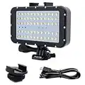 Suptig Video Lighting Dive Light Underwater Lights 72 Led Lights Compatible For Gopro Canon Nikon Pentax Panasonic Sony Samsung SLR Cameras 5 Kinds Of Illuminating Colors Waterproof 147ft(45m)