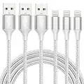 iPhone Charger Lightning Cable【3Pack 6FT】iPhone Charger Cord, MFi Certified iPhone Cable Fast Charging & Syncing iPhone Charging Cable Braided Nylon, Compatible with iPhone 13 12 Pro 12 11 XS MAX XR X 8 8 Plus 7 6S, iPad Mini/Air, iPod, Airpods.