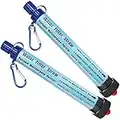 TEUEN Filtro de Agua 2000L Personal Sistema de Filtración de Agua 0.01 Micron Mini Purificador de Agua Portátil para Excursionismo Campamento Acampada Supervivencia y Emergencias (Azul 2 Pack)