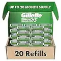 Gillette Mach3 Sensitive Mens Razor Blade Refills, 20 Count, Designed for Sensitive Skin