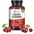 Montmorency Cherry Capsules 3100mg | 200 Vegan Capsules I Super Strength Tart Cherry Capsules with 2500mg Active Montmorency Cherry Extract & 600mg Sour Black Cherry