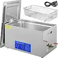 VEVOR 30L Industrial Ultrasonic Cleaner with Digital Timer&Heater 40kHz Professional Large Ultrasonic Cleaner Total 1200W for Wrench Tools Industrial Parts Mental Instrument Apparatus Cleaning