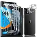 Riisoyu [6 Piezas Protector Pantalla Compatible con iPhone 11 Pro Max, 3 Piezas Protector de Lente de Cámara y 3 Piezas Cristal Templado con Marco de Alineación, 9H Dureza Vidrio Templado HD