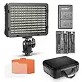 Neewer Dimmable 176 LED Video Light Lighting Kit: 176 LED Panel 3200-5600K, 2 Pieces Rechargeable Li-ion Battery, USB Charger and Portable Durable Case Compatible with Nikon, Sony DSLR Cameras