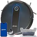 Coredy Robot Vacuum Cleaner, Personalized Customize Robotic Vacuums Skin, 2500Pa Hurricane Suction, Boundary Strips Included, Auto Boost Intellect, Quiet Self-Charging Cleaning Robot for Carpet