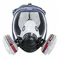 18 in 1 Full Face Mask,Respirator Mask,Reusable Adjustable Full Face Cover Protecting,Respiratory Protective Mask can Prevent Gas, Paint, Dust, Chemicals and Other work Protection