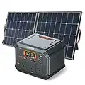 AIMTOM Rebel 440 Solar Generator SolarPal 100W Foldable Monocrystalline ETFE Solar Panel Combo, 440W Power Station Lithium Battery Pack with 110V AC USB USB-C 12V DC for Camping Outdoor Home Emergency