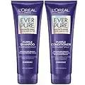 L'Oréal Paris EverPure Brass Tоning Purрle Sulfate Frеe Shаmpoo and Conditioner, 6.8 fl Oz (Set of 2) 6.8 Fl Oz (Pack of 2) - Shampoo & Conditioner set for Hydrating