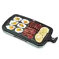 DASH Deluxe Everyday Electric Griddle with Dishwasher Safe Removable Nonstick Cooking Plate for Pancakes, Burgers, Eggs and more, Includes Drip Tray + Recipe Book, 20” x 10.5”, 1500-Watt - Aqua