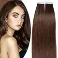 14" Tape in Hair Extensions Human Hair 20pcs #4 Medium Brown (20g)