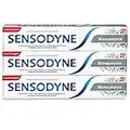 Sensodyne Blanqueante Pasta de Dientes Blanqueante con Flúor, Alivio para Dientes Sensibles, Protección Duradera frente a la Sensibilidad Dental, Pack de 3 x 75 ml