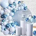 125Pcs Blue Balloon Arch Kit Macaron Blue White Latex Party Balloon Set for Wedding Baby Shower Birthday Party Gender Reveal Decorations