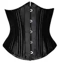 SHAPERX 26 Double Steel Boned Waist Training Corset Body Shaper Heavy Duty Waist Trainer for Weight Loss,SZ1908-Black-XL