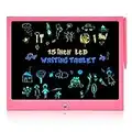 PINKCAT Tablette d'écriture LCD, Tablette de Dessin électronique de 15 Pouces Tablette d'écriture Portable pour Enfants et Adultes Écriture de Dessin, Tableau mémo électronique, Rose