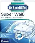 Dr. Beckmann Super Weiß | entfernt Grauschleier | hilft gegen Vergilbungen | die Wäsche wird wieder strahlend Weiß | 2x 40 g