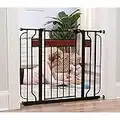 Regalo Home Accents Metal Walk-Through Safety Gate, Black
