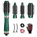 Professional Hot Air Brush for Women, Multipurpose Beauty Hair Dryer Brush for Curling or Straightening, Hair Volumizer, Blow Dryer Brush with Interchangeable Brushing Heads for All Hair Types