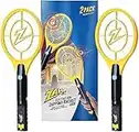 Zap It! Bug Zapper Rechargeable Fly Zapper Racket, Electric Fly Swatter, Mosquito Zapper, 4,000 Volt, USB Charging Cable, 2 Pack