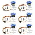 AITRIP 6pcs SG90 9G Servo Motor Kit for RC Robot Arm Helicopter Airplane Remote Control