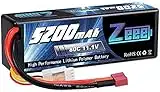 Zeee 3S LiPo Akku 11,1V 80C 5200mAh Hardcase Batterie mit Deans T Steck für RC Auto, RC Flugzeug, RC Hubschrauber, RC Hobby